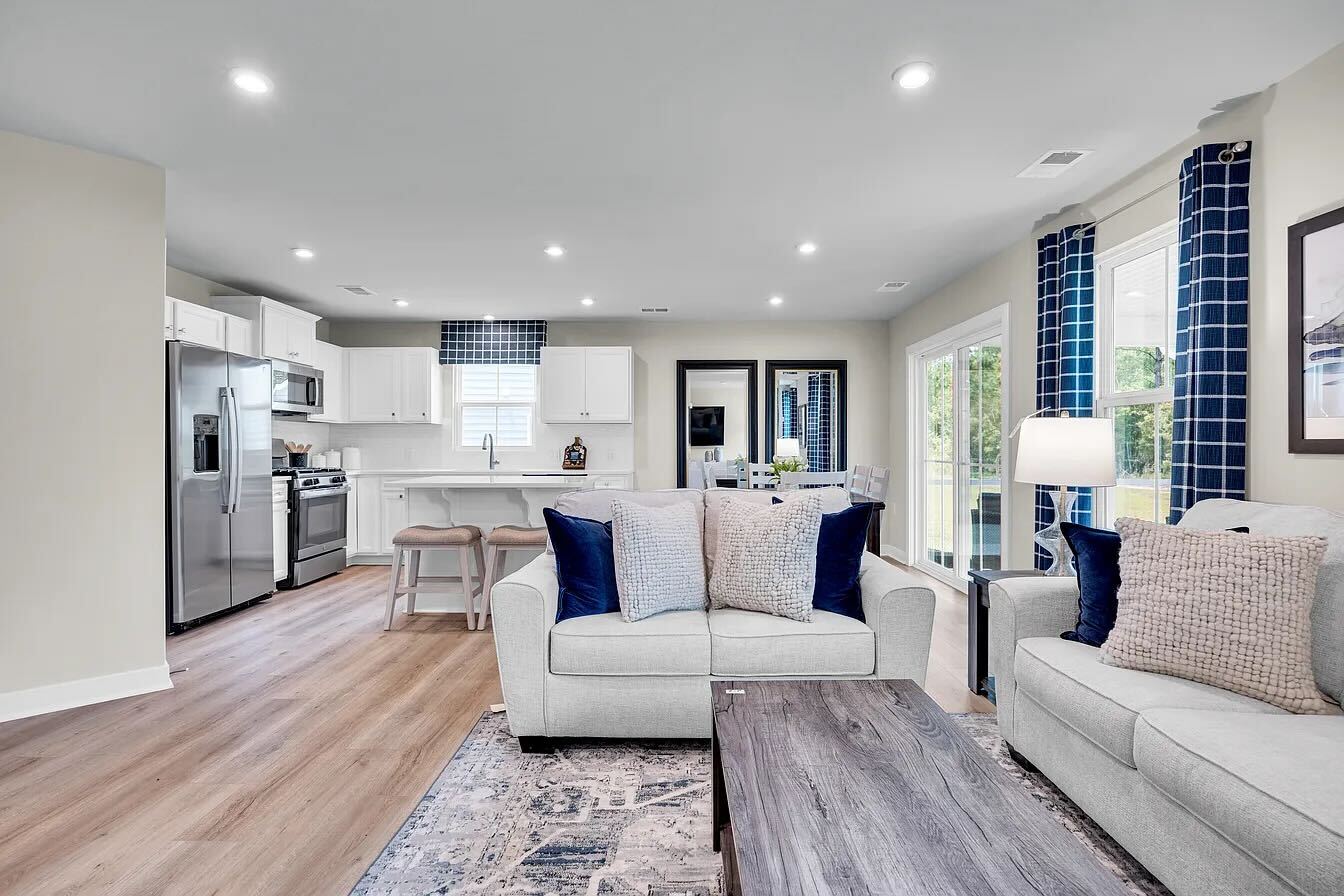 living room in long term rental in wilmington nc