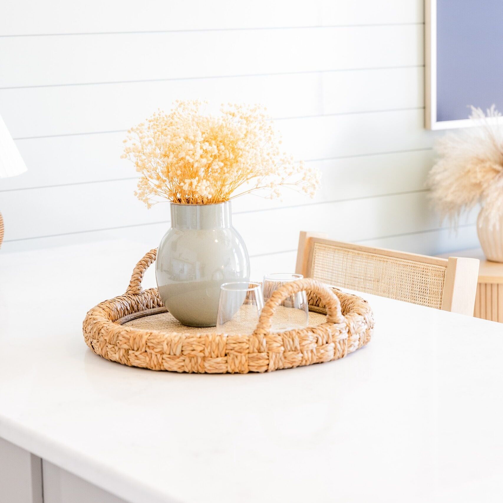 coast-and-capital-founders-sarah-and-jordan-darby-12 Vase on counter in rental property managed by Coast and Capital Management in Wilmington NC